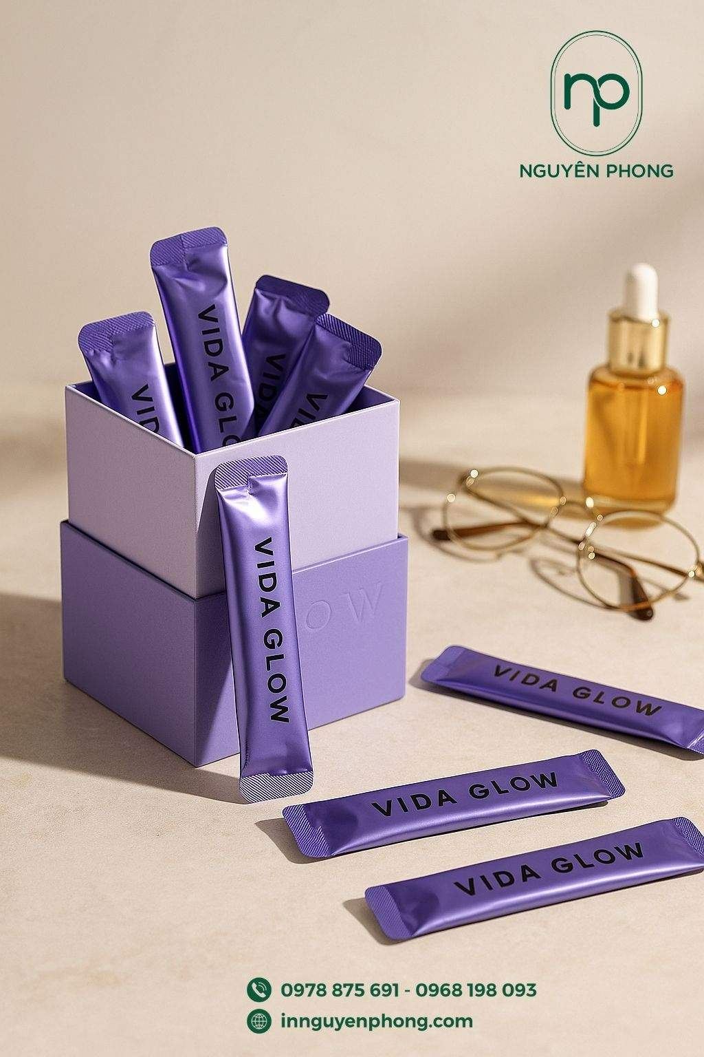 Mẫu hộp âm dương đựng collagen cao cấp